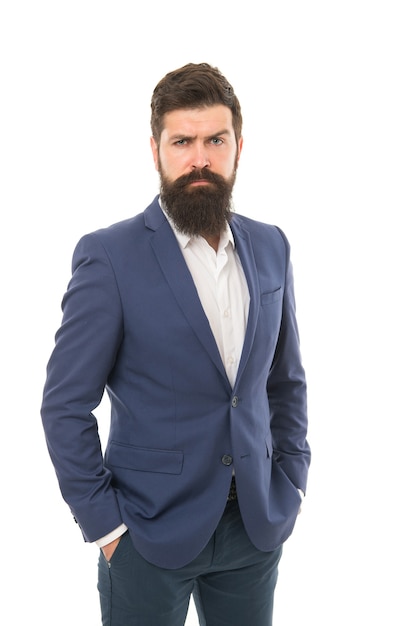 Professional specialist. Successful businessman well groomed appearance. Serious motivated entrepreneur. Business people. Confident businessman handsome bearded man formal suit. Businessman concept.