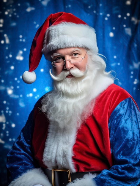 Professional studio close up portrait of Santa Claus