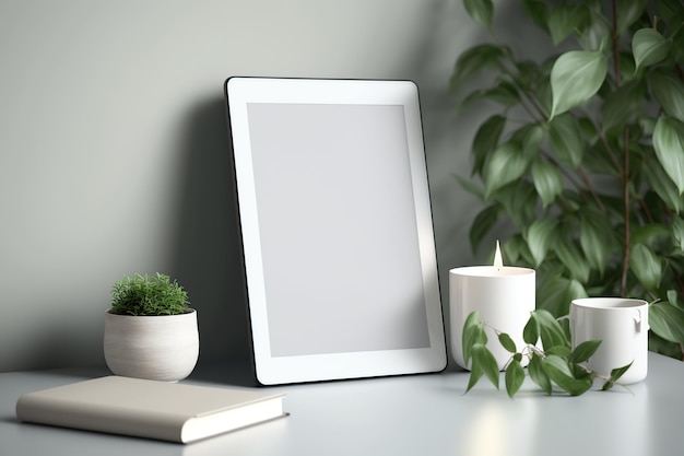 Professional Tablet Mockup for Your Business Needs Generative AI illustration