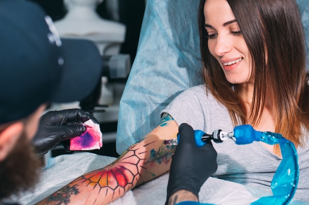Womans hands with mehndi tattoo Hands of Indian bride girl with black  henna tattoos Stock Photo  Adobe Stock