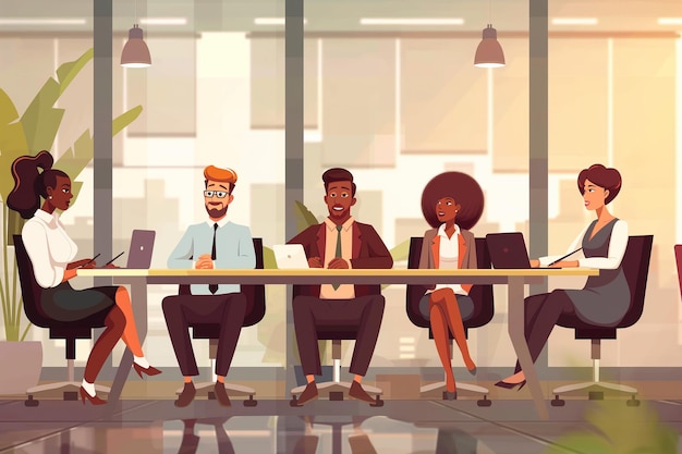 Professional Team Analyzing Contract Details in Modern Office