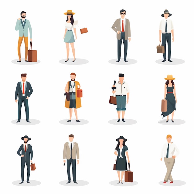 professional vector icon business illustration line symbol management set people concept
