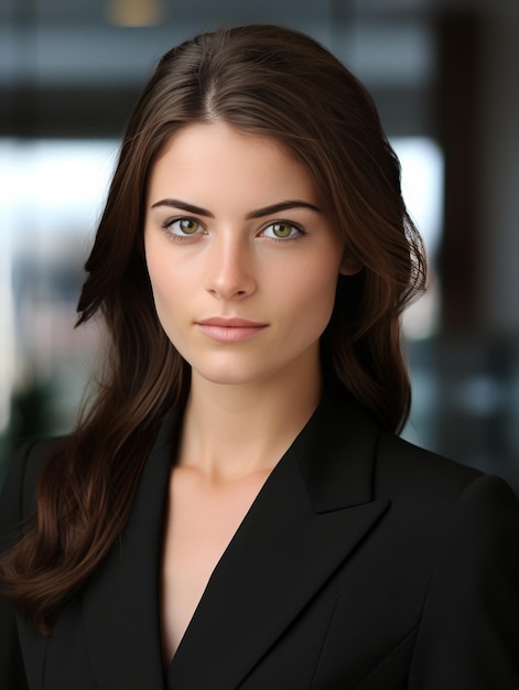 Professional Woman in Suit Posing