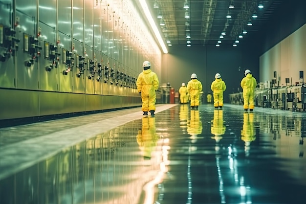 professional workers at nuclear power plant