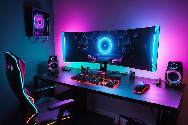 Premium Photo | Professional workstation and gaming computer to play ...