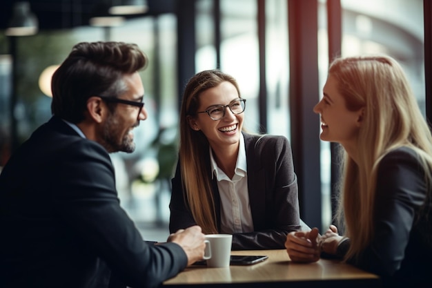 Professionals team discussing over new business project