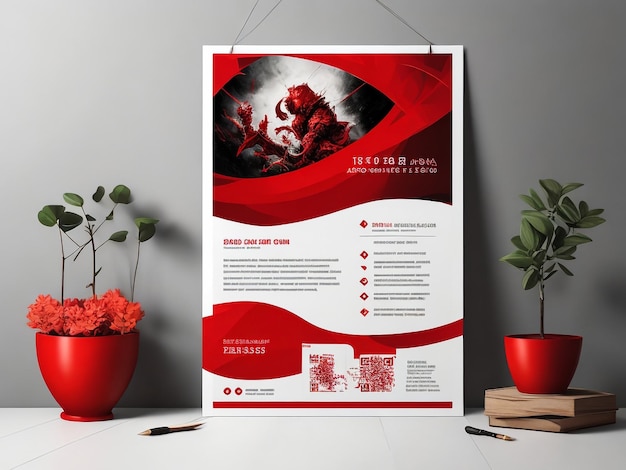 Professionele business flyer sjabloon of corporate bannerdesign met plaats voor uw inhoud afdrukken publicatie of workflow layout