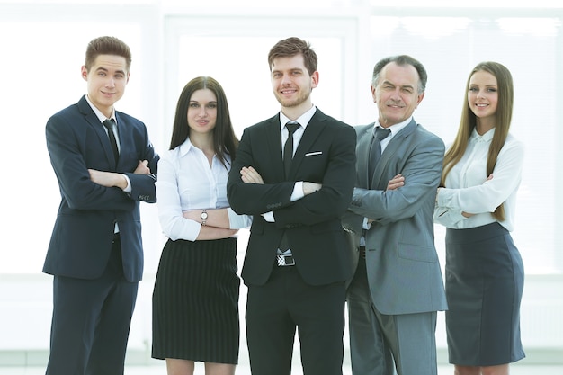 Professionele business team.photo in volle groei. foto met plaats voor tekst