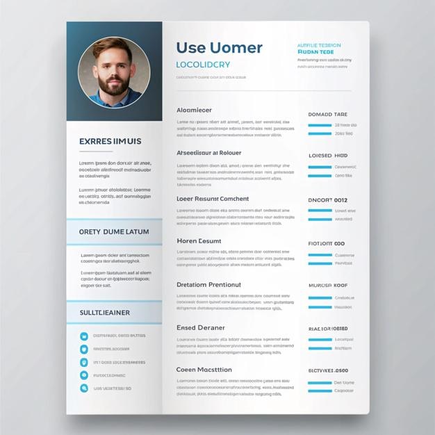 Professionele CV-sjabloon Vector-illustratie Cartoons Clipart en Line Art Design Professionele CV