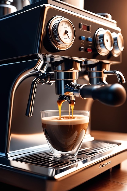 Professionele espressomachine, zeer gedetailleerde, perfecte compositie