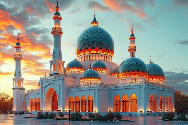 Professionele fotografie van de buitenkant van een moskee