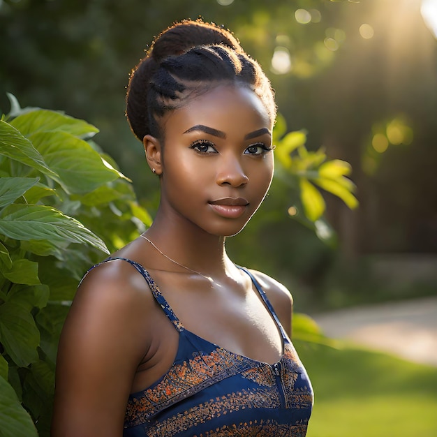 Professionele kopfoto van een 19-jarig Nigeriaans meisje