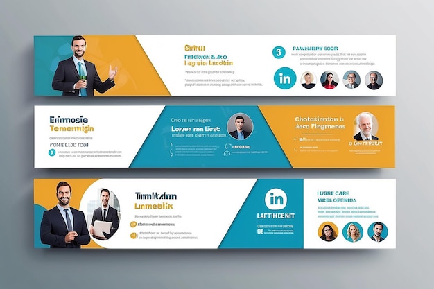 professionele linkedin web banner sjabloon