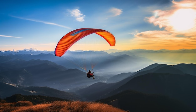 Professionele luchtfoto's met parachutes