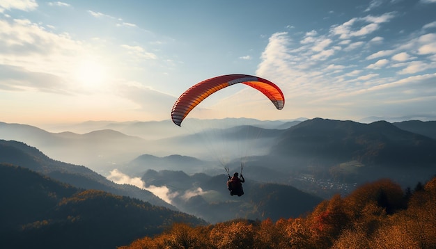 Professionele luchtfoto's met parachutes