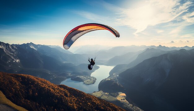 Professionele luchtfoto's met parachutes