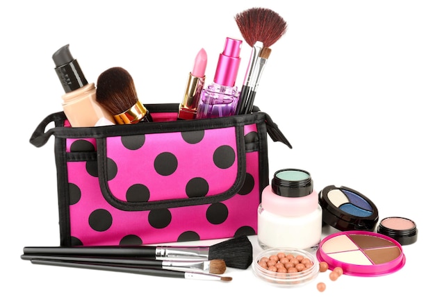 Professionele make-up tools geïsoleerd op wit