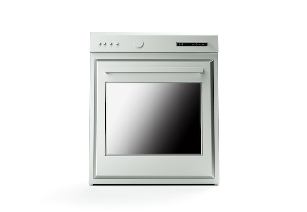 Professionele oven op een witte achtergrond 3d render