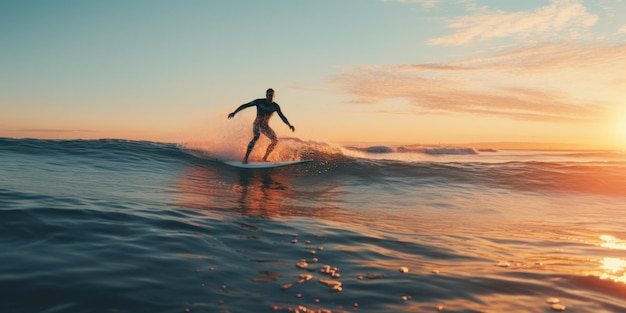 Professionele surfer golven rijden man golven vangen in de oceaan Surfen actie waterboard sport Water