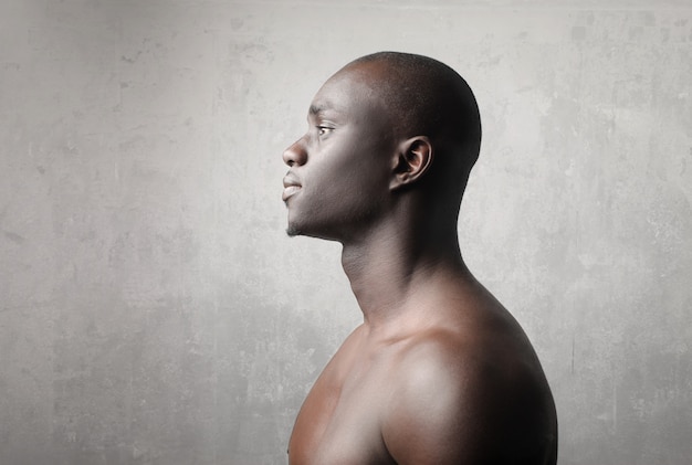 Profile of a black man