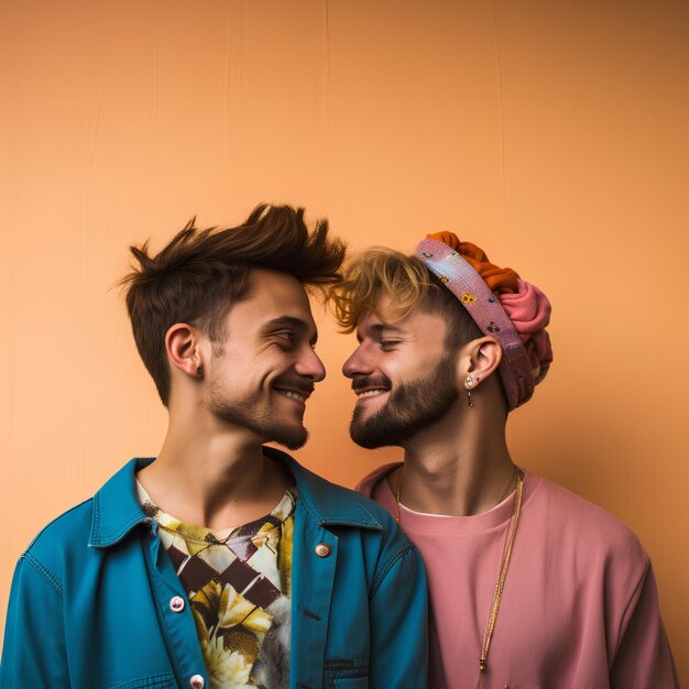 profile photo of modern gay couple proud and peaceful