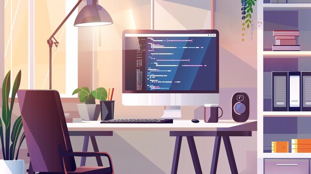 a programmer developing and designing a website utilizing coding technologies while working