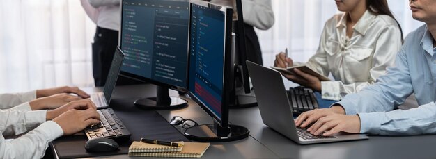 Programmer and software engineer working in tech develop company Trailblazing