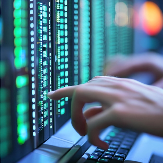 データベースコンソールでSQLクエリをタイプしてデータを効率的に取得するプログラマー