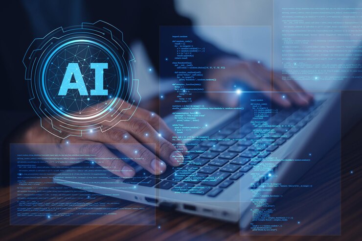 Programmer use AI technology to optimize database management allowing rapid data processing and storage solutions for scalable and efficient applications