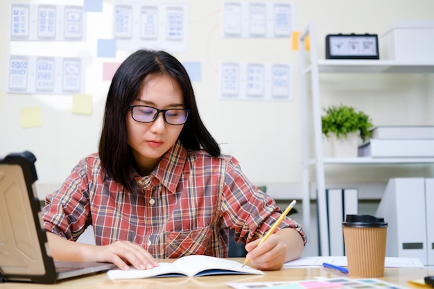 programmer and ux ui designer working in a software development and coding technologies. mobile and website design and programing development technology.