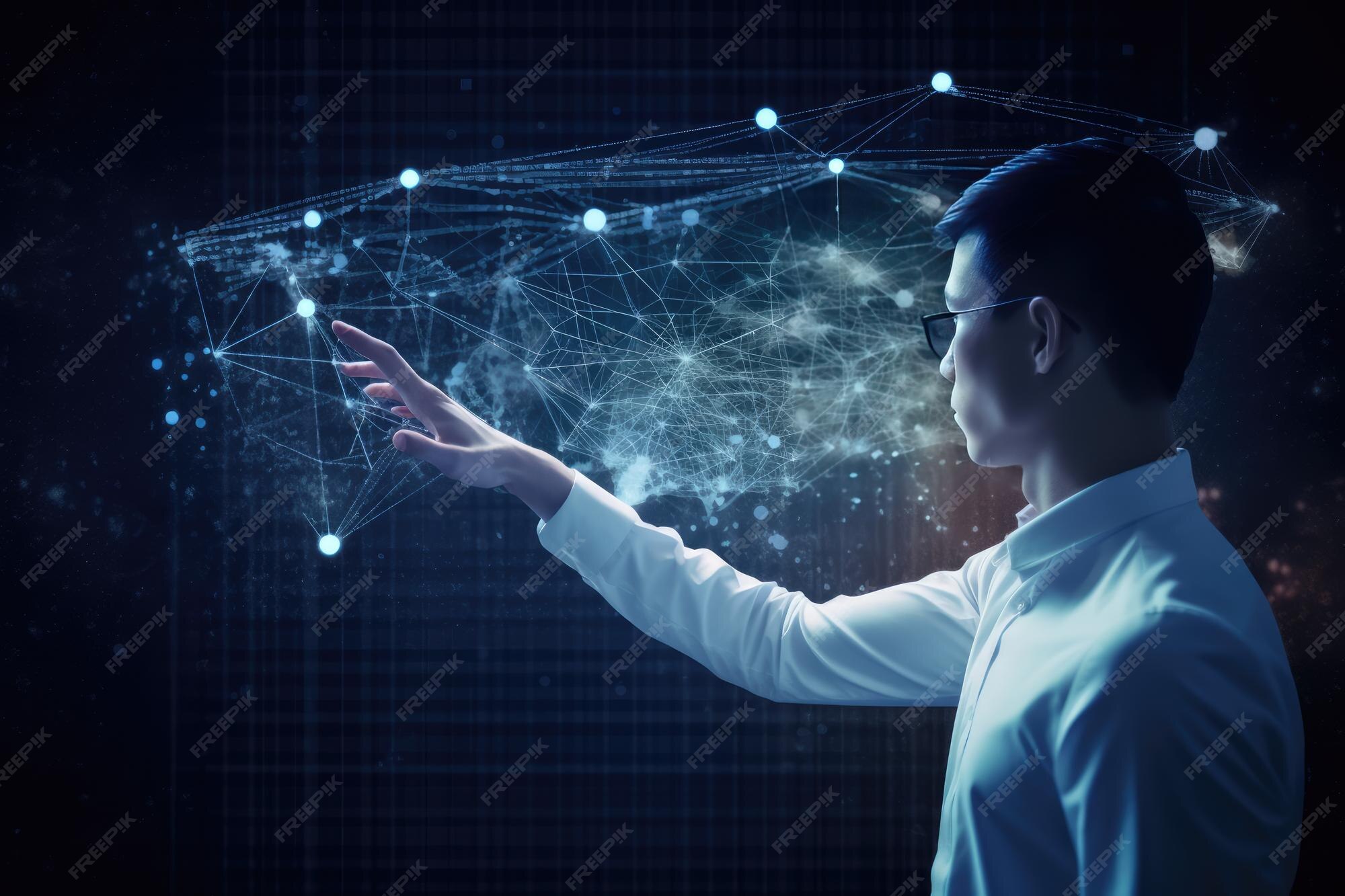 Premium AI Image | Programmer working at their computer surrounded by ...