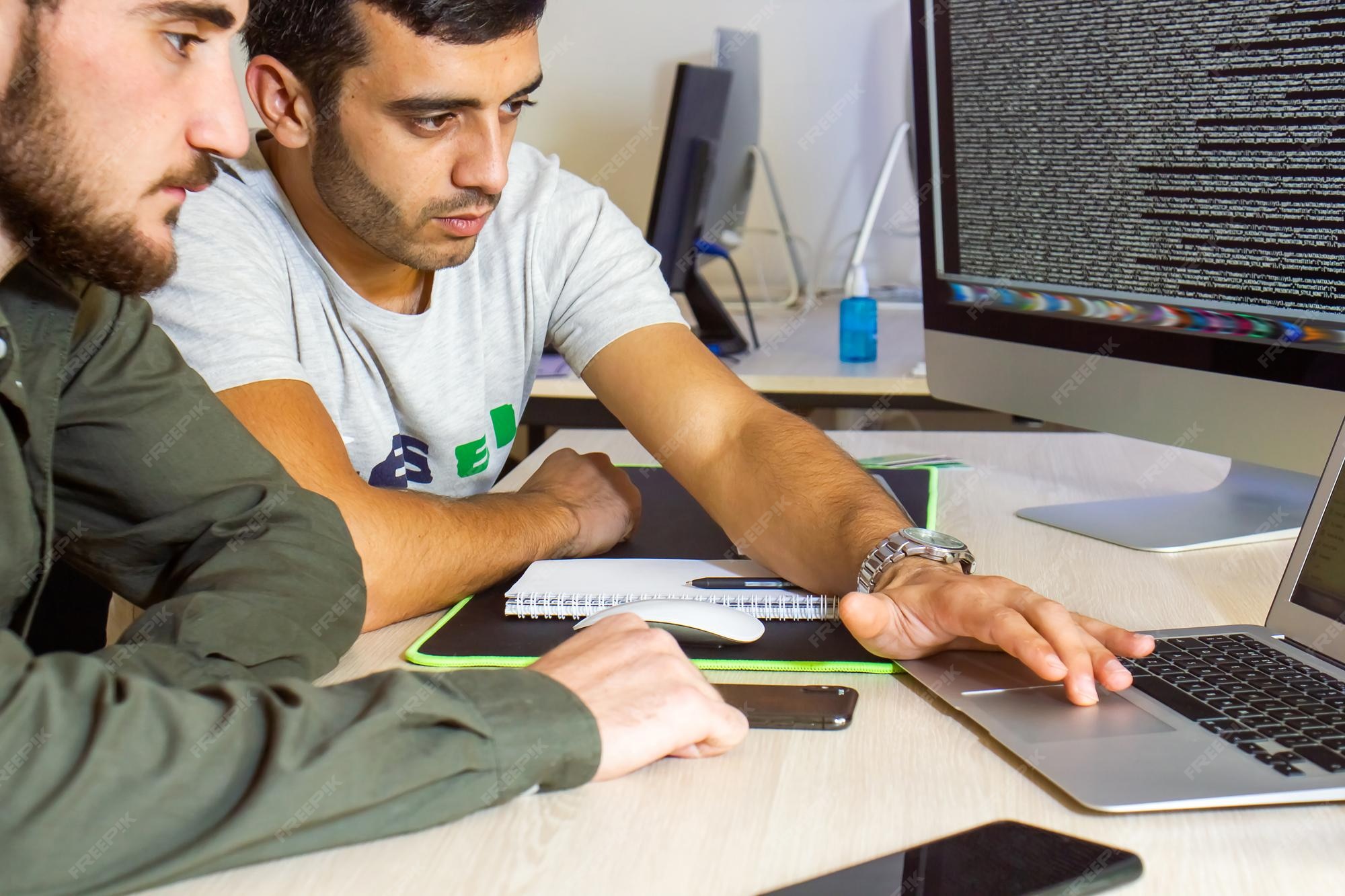 Premium Photo | Programmers working with code programmer codding