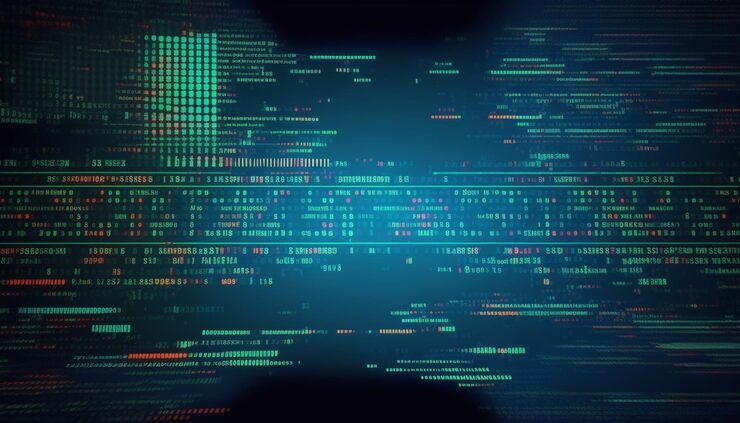 Photo programming code abstract technology background of software developer and computer script