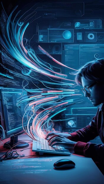 सॉफ्टवेयर डेवलपर और कंप्यूटर स्क्रिप्ट की प्रोग्रामिंग कोड अमूर्त प्रौद्योगिकी पृष्ठभूमि