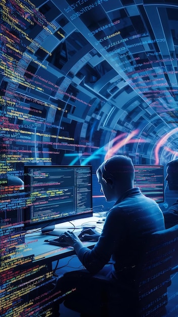 程式碼抽象技術背景的軟件開發者和電腦脚本