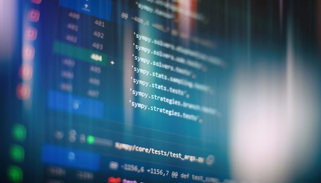 コンピュータ画面上のプログラミングコード ソフトウェア開発 コンピュータ上でプログラムコードを書く