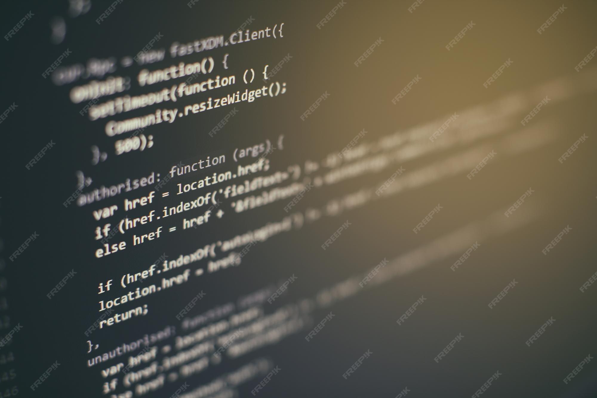 Premium Photo | Programming code on computer screen. software ...