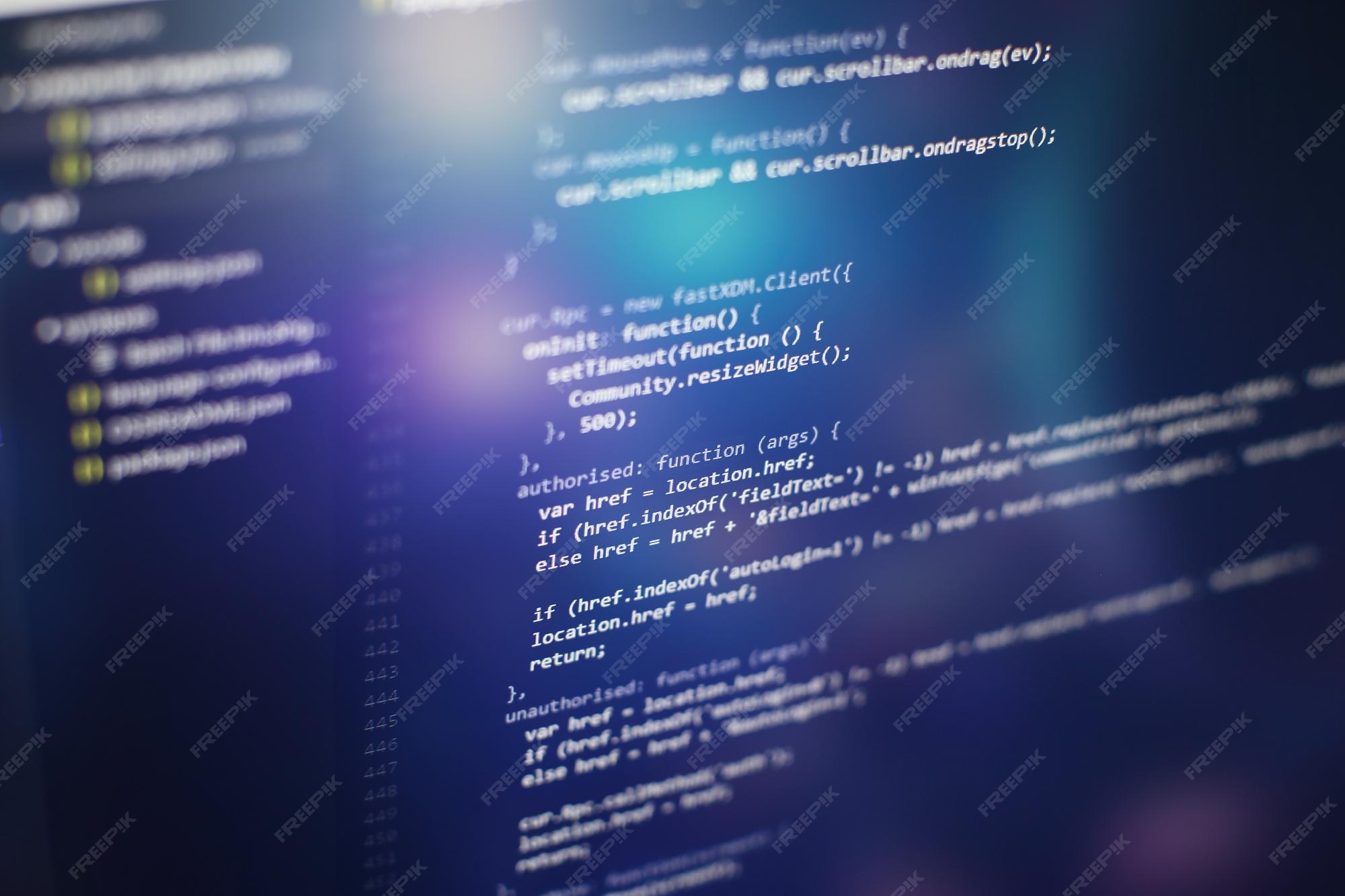 Premium Photo | Programming code on computer screen. software ...