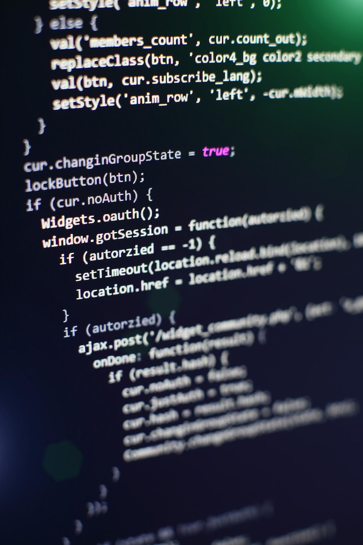 Premium Photo | Programming code on computer screen. Software ...