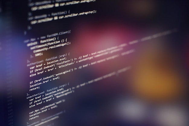 Premium Photo | Programming code on computer screen. software ...