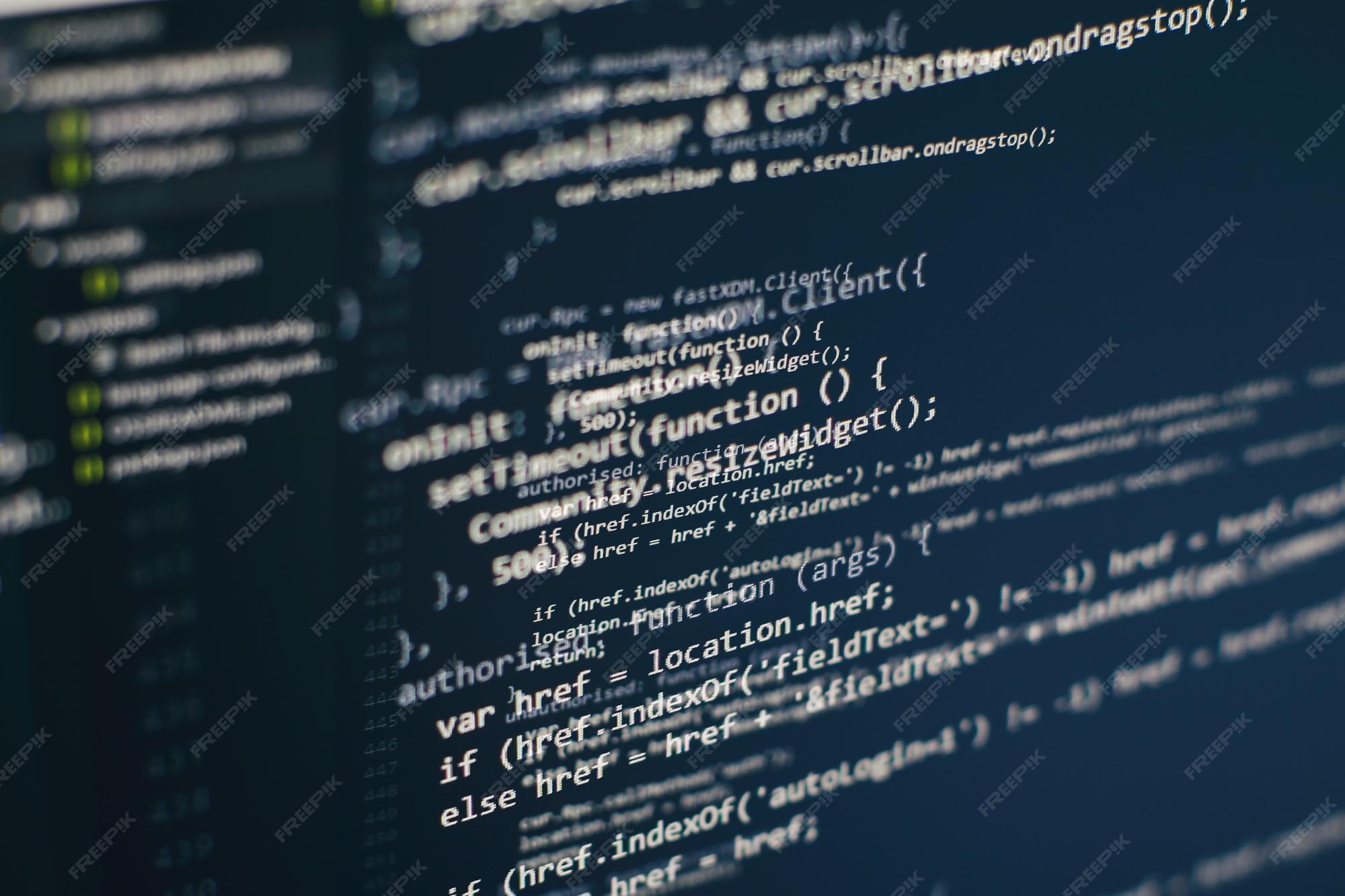 Premium Photo | Programming code on computer screen. software ...