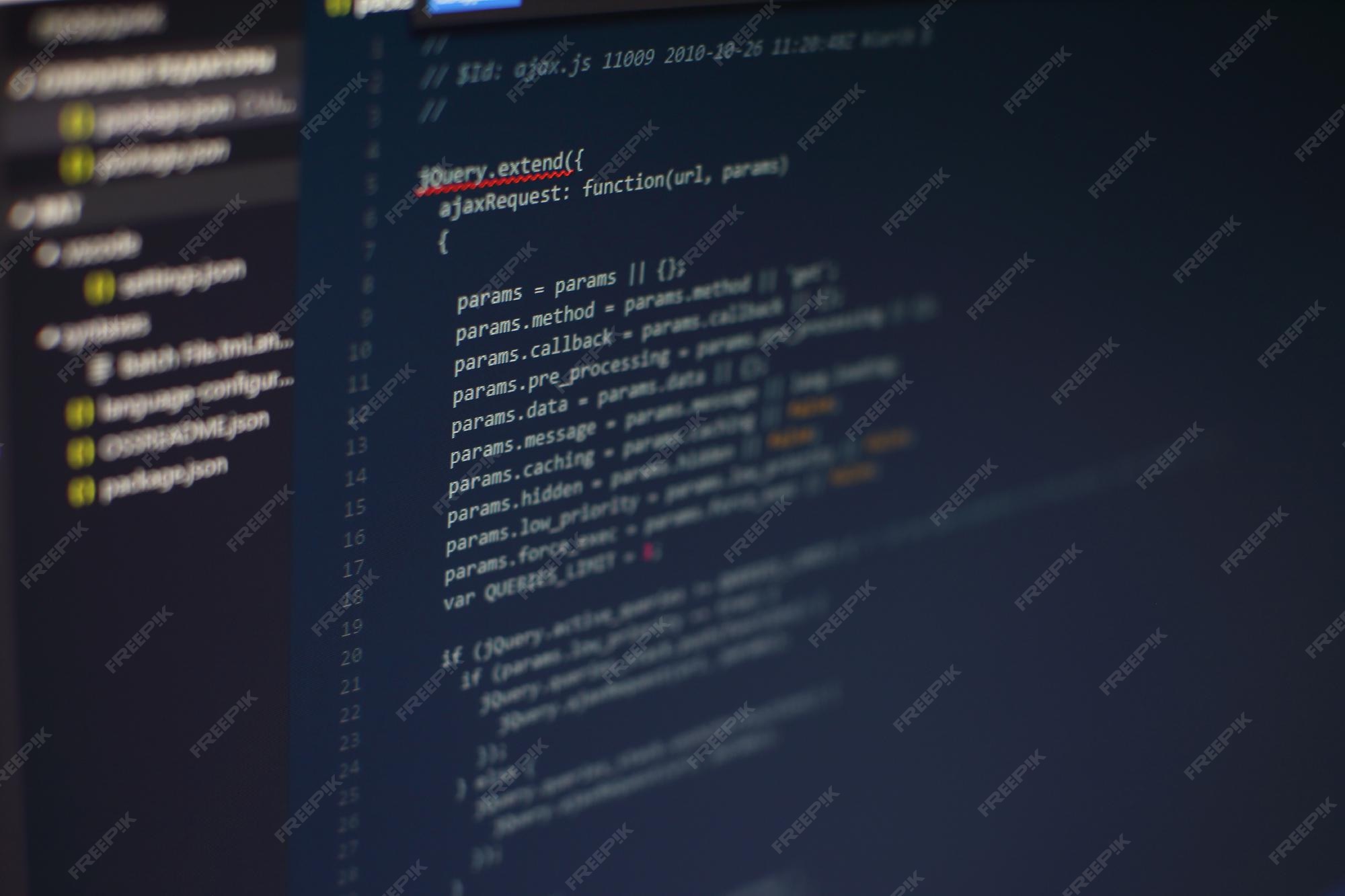 Premium Photo | Programming code on computer screen. software ...