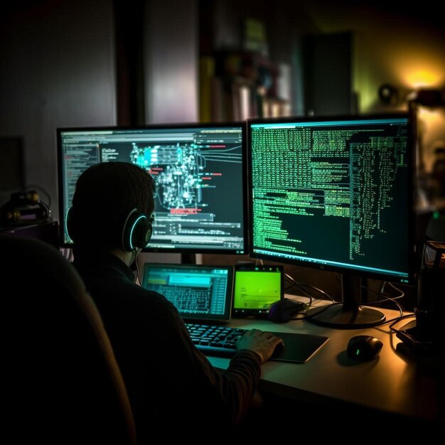 Premium AI Image | programming code on computer screen