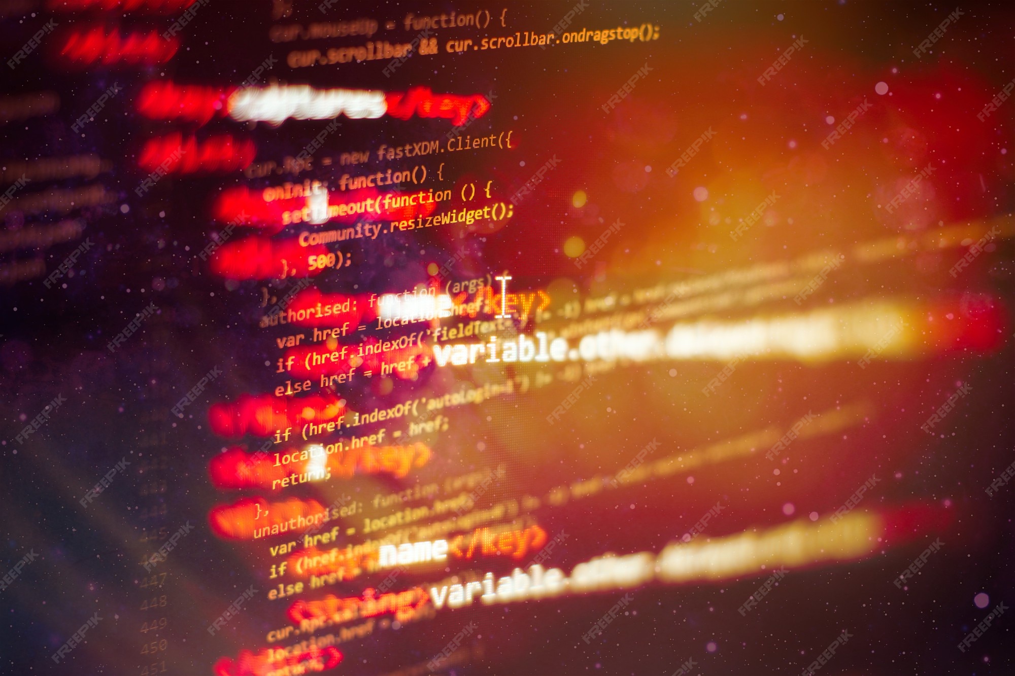 Premium Photo | Programming code screen of software developer. Software ...
