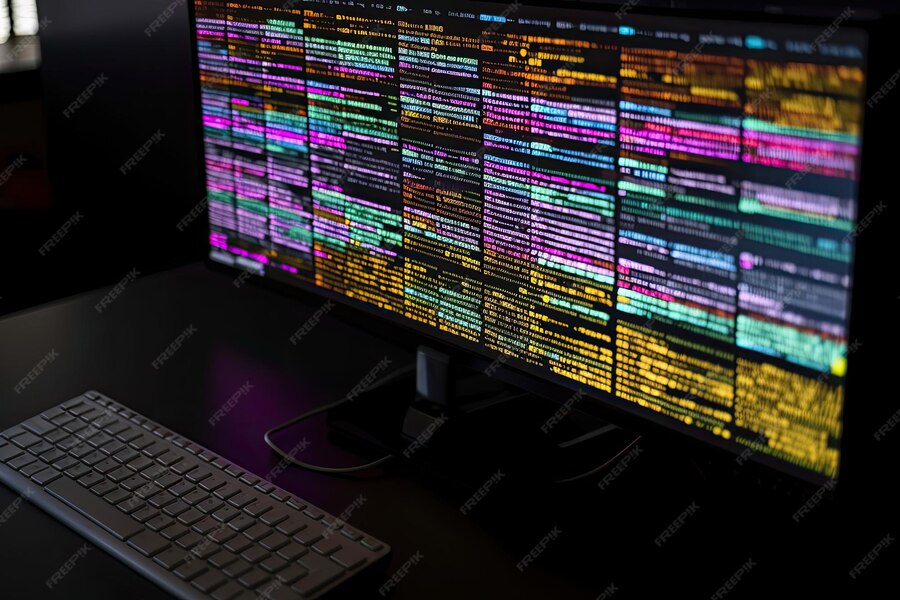 Premium AI Image | Programming and coding concept Computer screen with ...