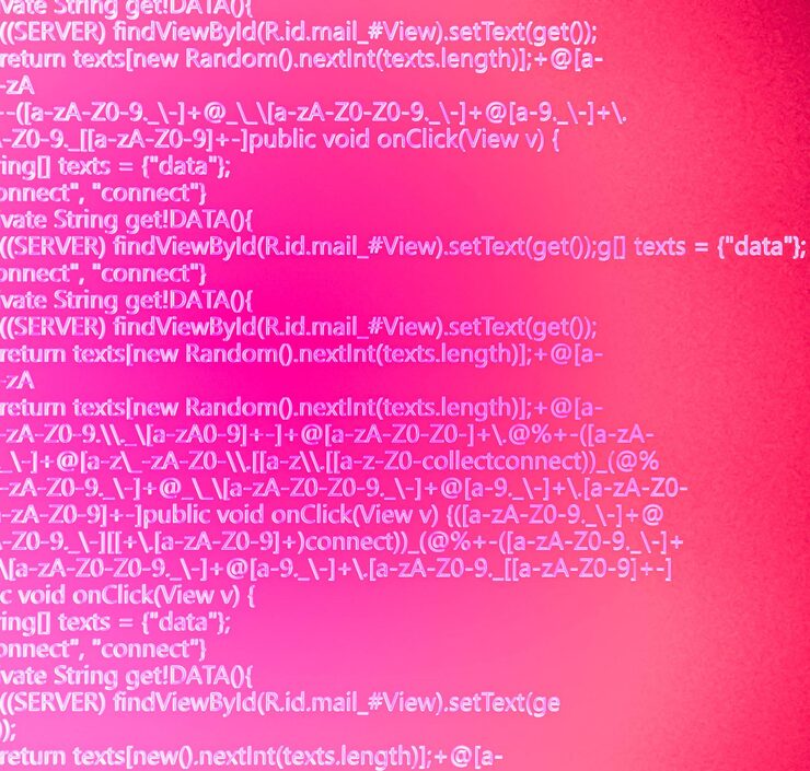 Photo programming on laptop screen. web development computer code. website program code 3d illustration. internet web text.