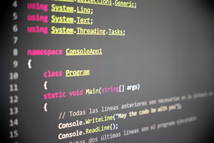 Photo programming monitor with code in the screen