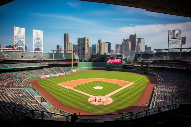 Progressive field baseball action photography