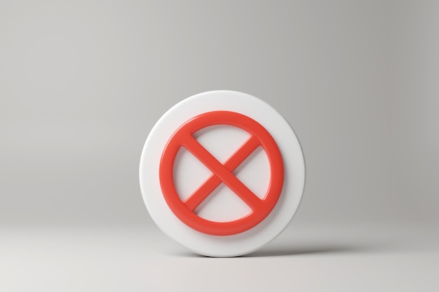 prohibited sign in 3d rendering design.