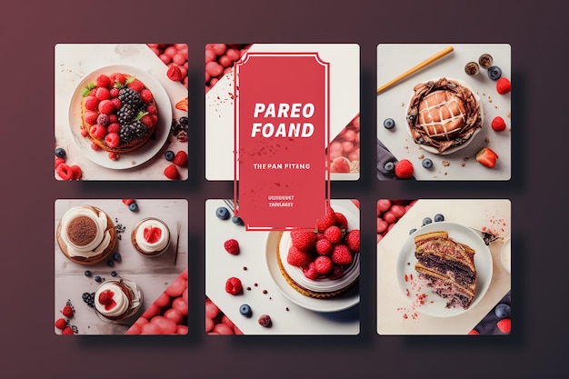 Photo project with luxury food on a colorful background